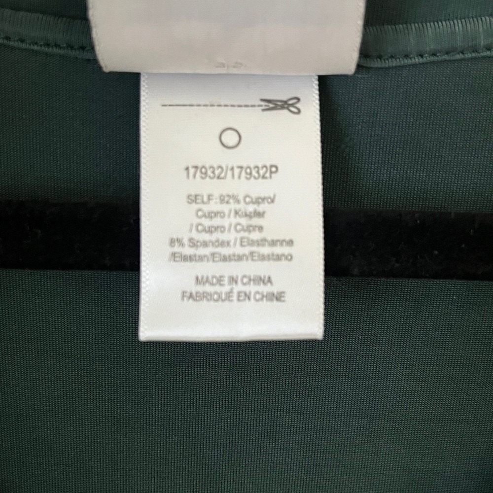 Anthropologie Dolan Left Coast Tegan Green Cupro Tunic Dress V Neck Sz L - Picture 8 of 8